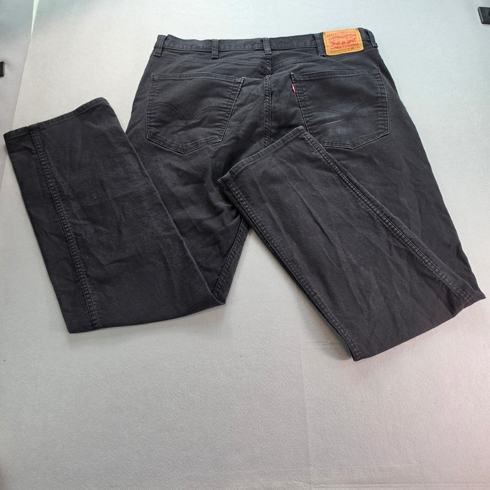 Levi's 505 Workwear Fit Mens 38x34 Black Straight Leg Canvas Pants